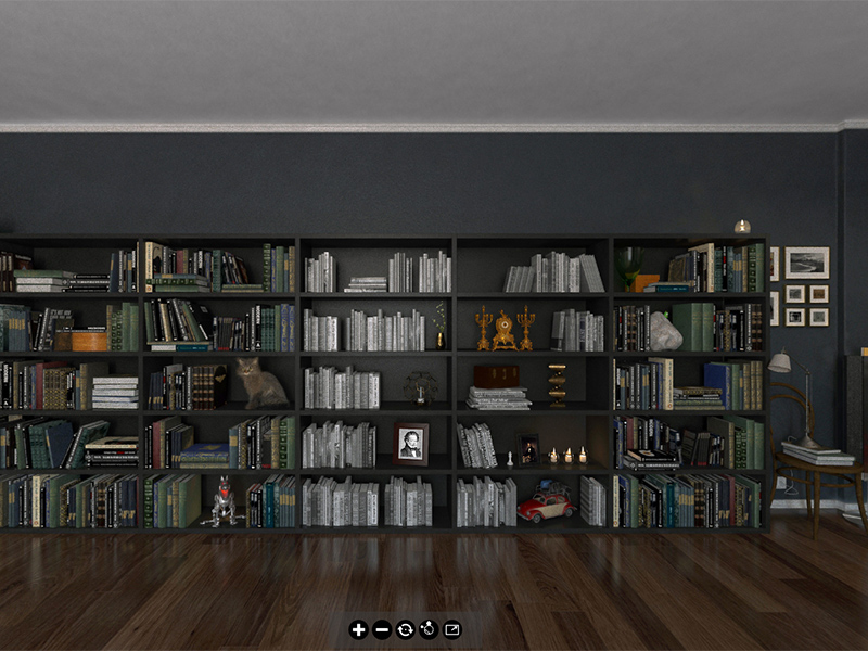 Libreria - Rendering Pano 360°